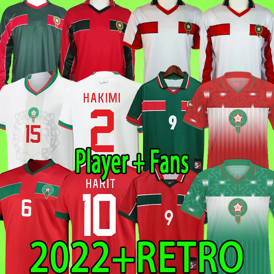 2022 Morocco soccer jerseys HAKIMI MAZRAOUI AMRABAT AGUERD ZIYECH BOUFAL SAISS fan player version 22 23 football shirt 94 98 HADDA uniform retro 1994 1998 long sleeve
2022 Morocco soccer jerseys HAKIMI MAZRAOUI AMRABAT AGUERD ZIYECH BOUFAL SAISS fan player version 22 23 football shirt 94 98 HADDA uniform retro 1994 1998 long sleeve