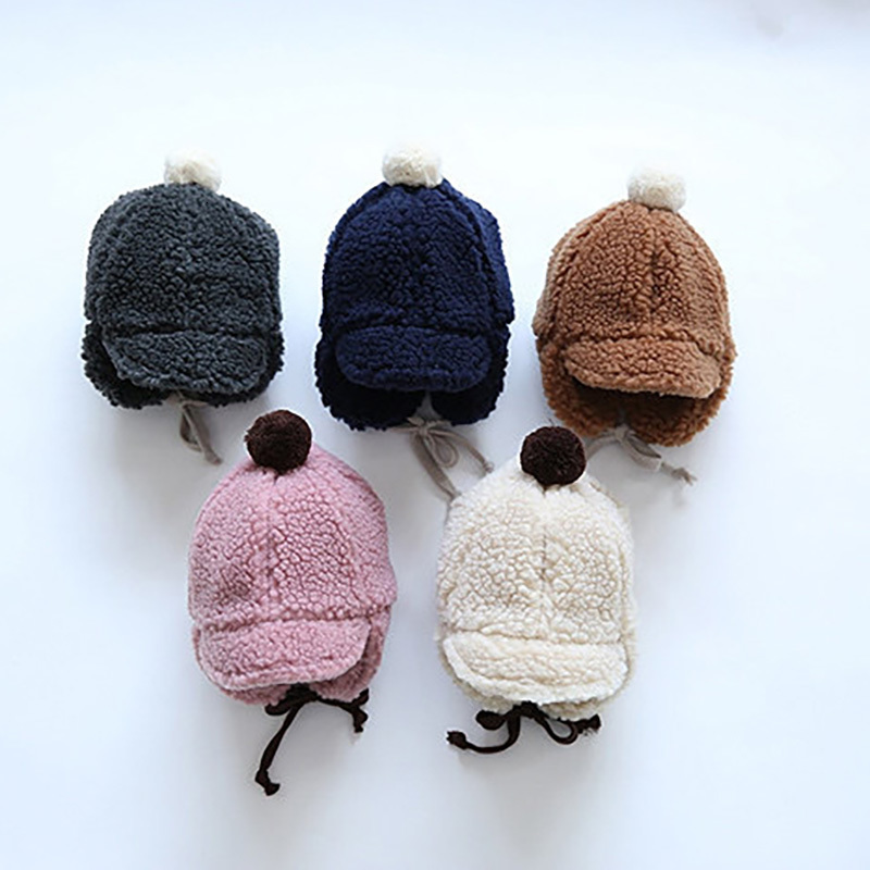 Caps Hats MILANCEL Winter Baby Hat Toddler Warm Hats Infant Girls Caps Teddy Fur Hats 230111