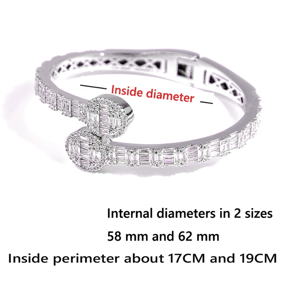 Iced Out Butterfly Bracelet - Bg Cubic Zirconia Charm Heart Bangle for Women Men