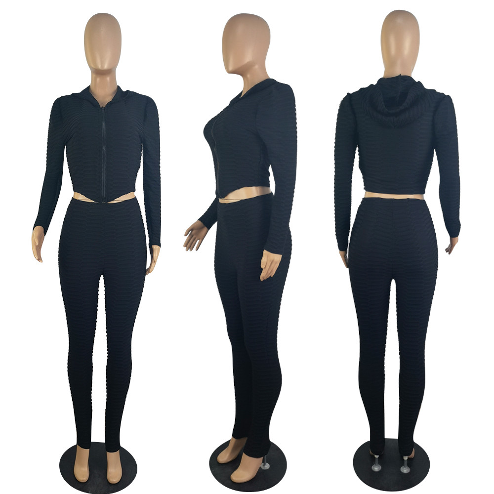 Fall Winter Women Tracksuits Long Sleeve Outfits Hooded Jacket and pants Two Piece Sets Outwork High Strech Sportswear Casual Fitness Yoga Suits Sweat