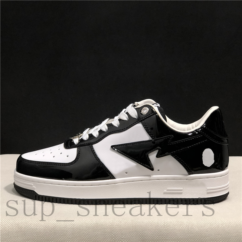 Top man woman bapestas casual shoes mens fashion patent leather luxury bapesta sneakers black white outdoor trainers Plate-forme Massage designer shoe Chaussures, Color 32
Top man woman bapestas casual shoes mens fashion patent leather luxury bapesta sneakers black white outdoor trainers Plate-forme Massage designer shoe Chaussures, Color 32