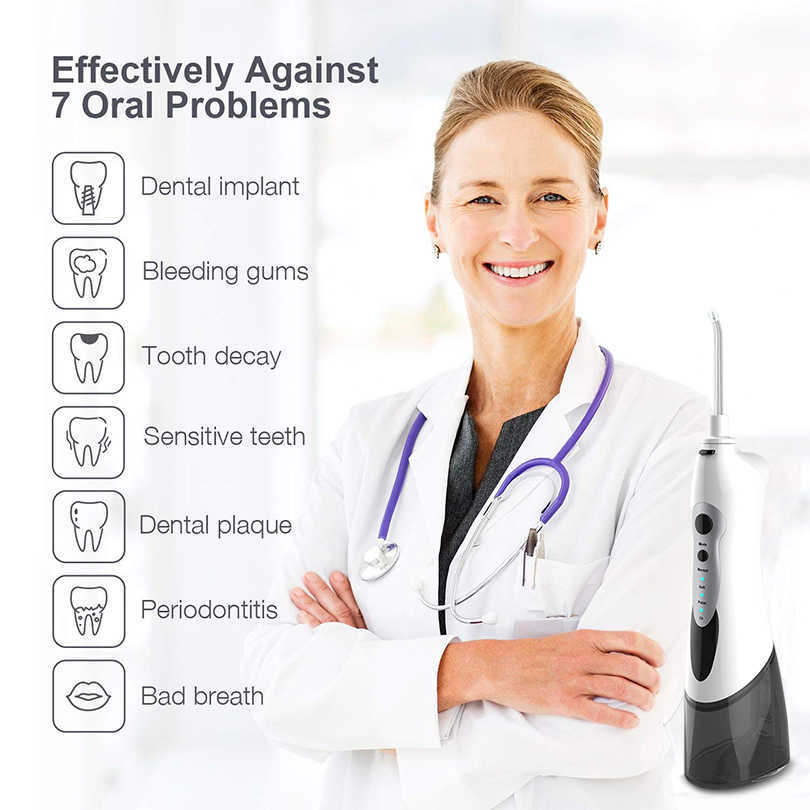 Oral Irrigators Other Hygiene Professional Water Flosser Jet 180mL Portable Irrigation Rechargeable Dental Tooth Floss Teeth Whitening Care Set 221215