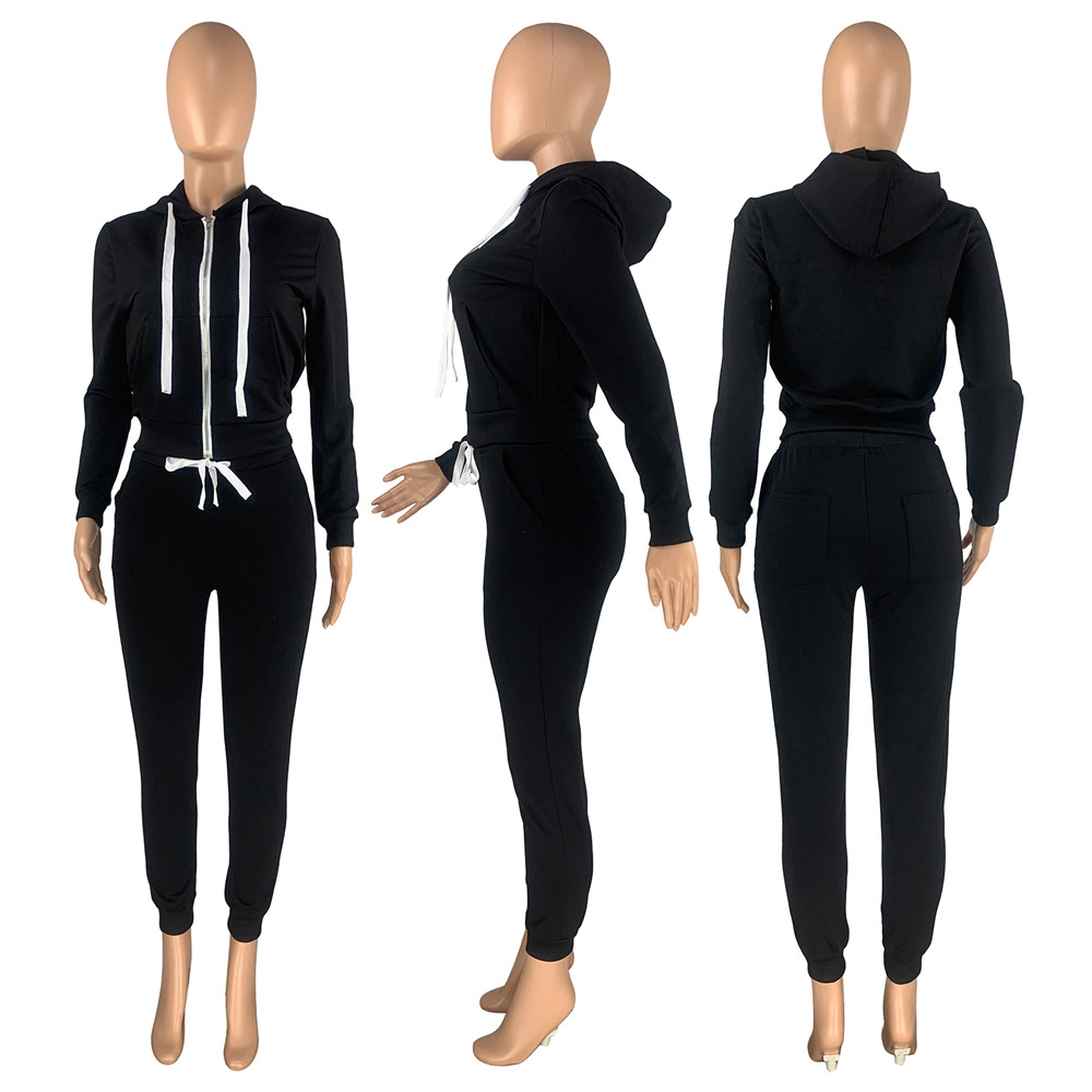 Fall Winter Women Designer Cotton Tracksuits Long Sleeve Sweatsuits 2XL Hooded Jacket and Pants Two Piece Sets Outwork Sportswear Casual Sports suits 
