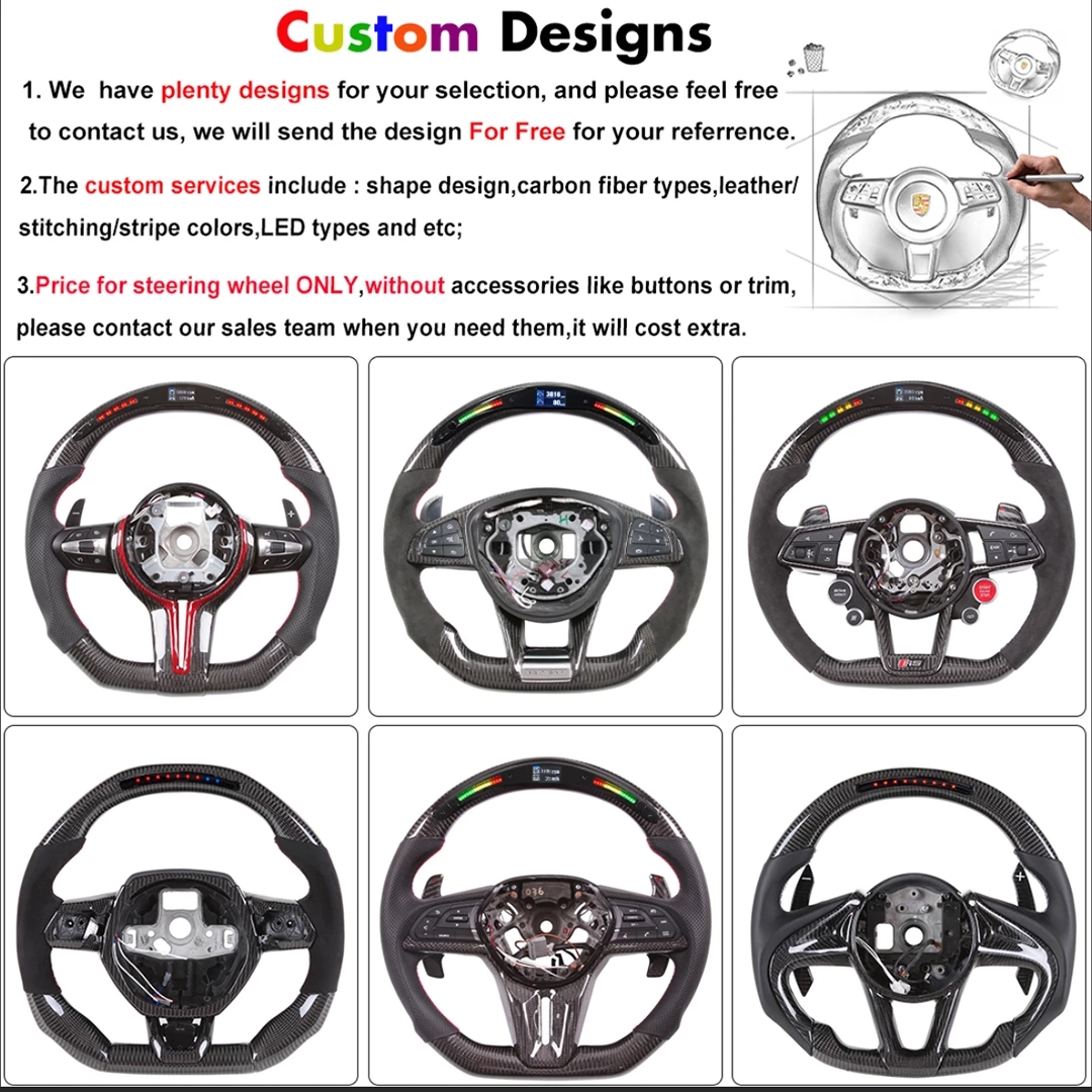 Carbon Fiber Racing Wheel for Honda S2000 LED Performance Steering Wheel