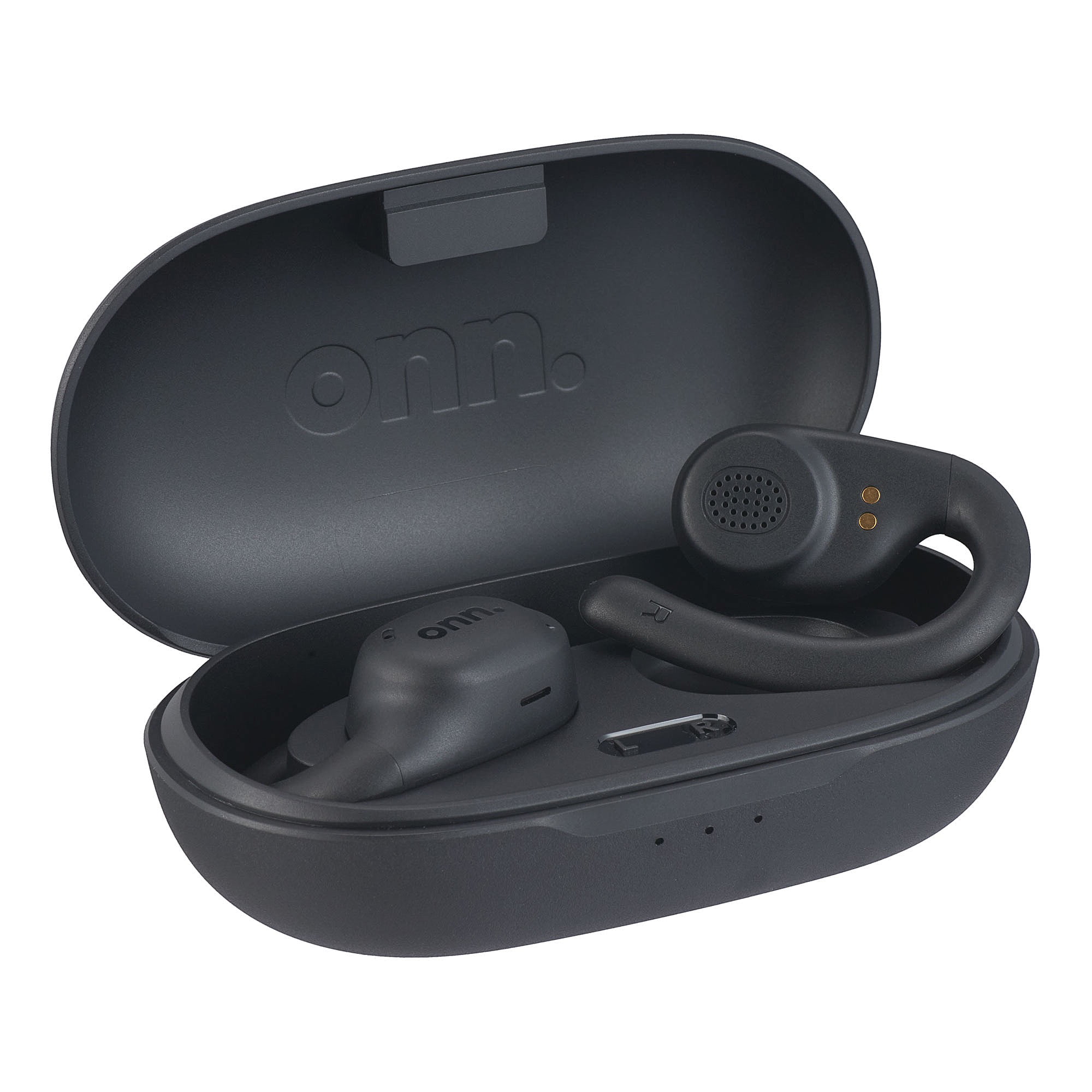 onn. Over-Ear Bluetooth Wireless Open-Ear Earphones with Wireless Charging Case Black
onn. Over-Ear Bluetooth Wireless Open-Ear Earphones with Wireless Charging Case Black