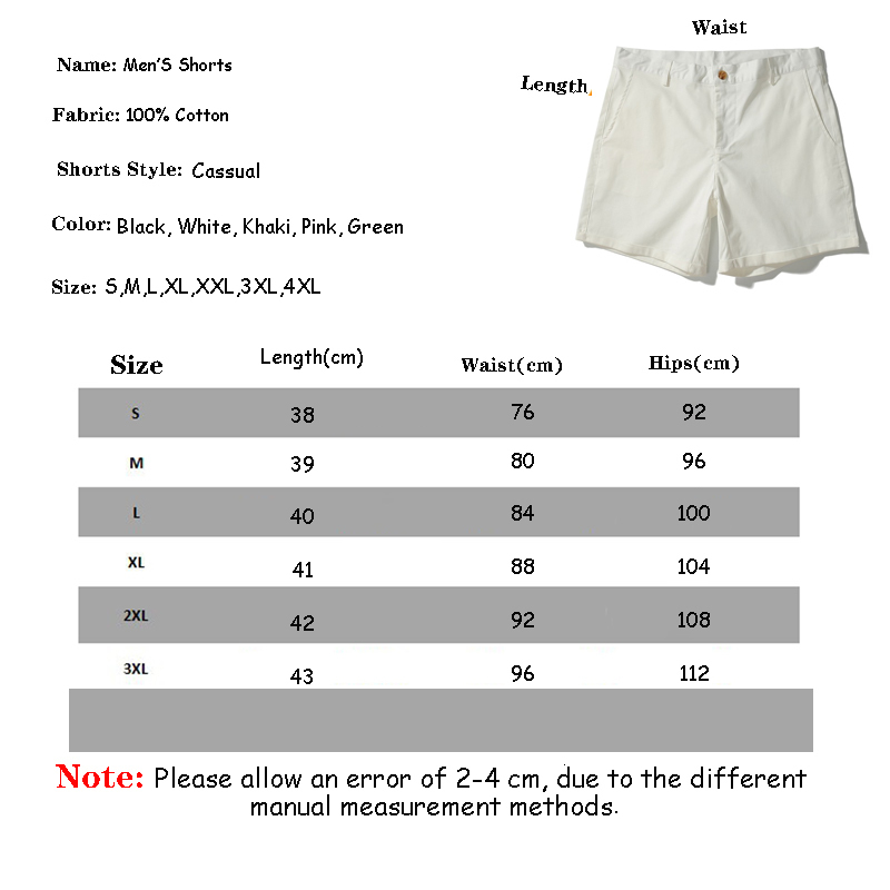Men's Shorts Mens Business Summer Cotton Casual Social Solid Breathable Golf Sweatshorts Man White Homewear Straight Short Pant 230130