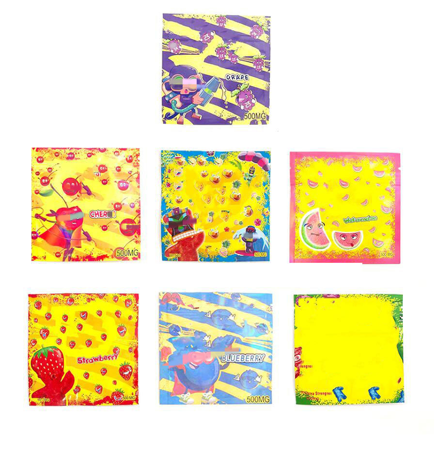 500pcs Mylar Bag dummies gummy edibles packaging bags strawberry blueberry cherry mylar baggie 500mg candy package manufacture
500pcs Mylar Bag dummies gummy edibles packaging bags strawberry blueberry cherry mylar baggie 500mg candy package manufacture