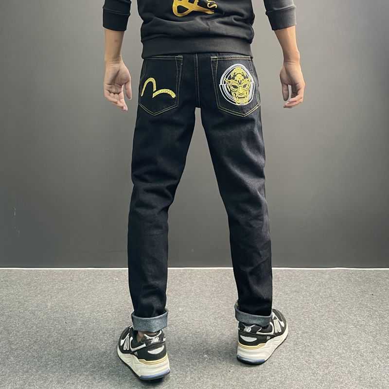 Men's Jeans Denim Joggers Pattern Elastic Loose Harem Men Pants Plus Size Patchwork Large Trousers T230110