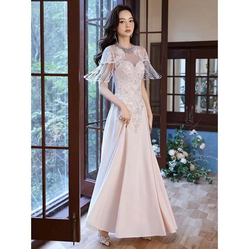 African Sequins Mermaid Formal Evening Dresses With Tassels Long High Neck Split Sparkly Beaded Prom Pageant Gowns Crystal Robe De Soiree 403 6660311