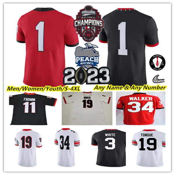 2023 Ncaa Peach Bowl College Football Jerseys Stetson Bennett IV Kenny McIntosh Daijun Edwards Brock Bowers Ladd McConkey Mondon Jr. Kendall Milton Herschel Walker