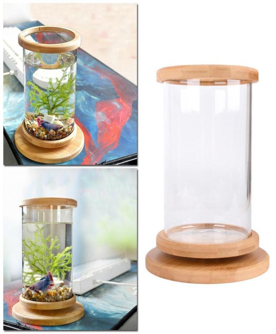 Aquariums 360 Degree Rotating Glass Betta Fish Tank Bamboo Base Mini Decoration Rotate Bowl Aquarium Accessories For Office
Aquariums 360 Degree Rotating Glass Betta Fish Tank Bamboo Base Mini Decoration Rotate Bowl Aquarium Accessories For Office