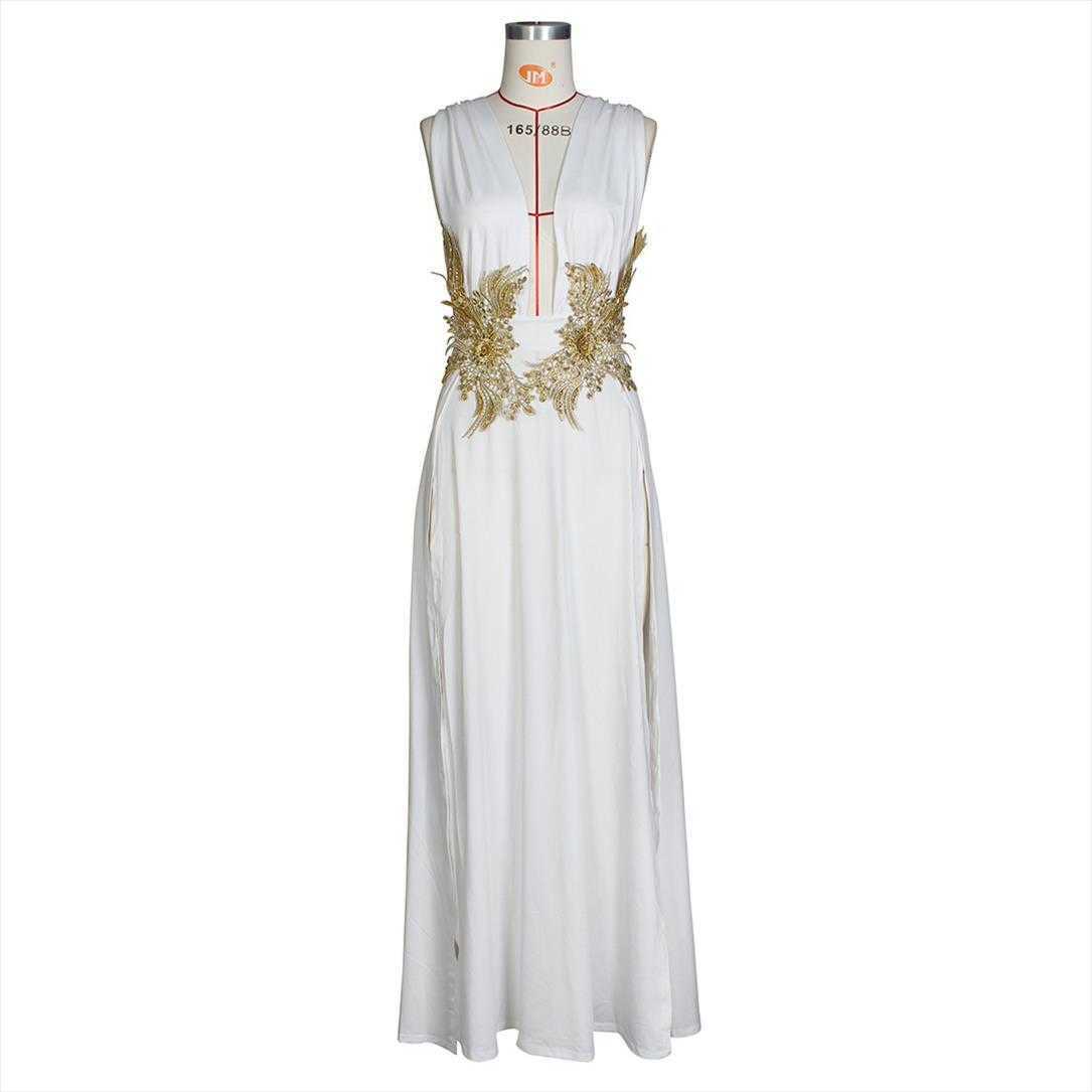 Womens Dress Sexy Fashion Wedding Evening Deep V High Slit Part Large Swing Mop