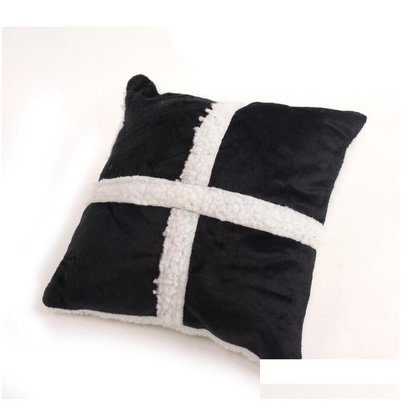 Kennels Pens Warm Small Dog Bed Pet Sofa With Pillow Detachable Wash Soft Fleece Cat House Drop Delivery Home Garden Supplie Dhxzg