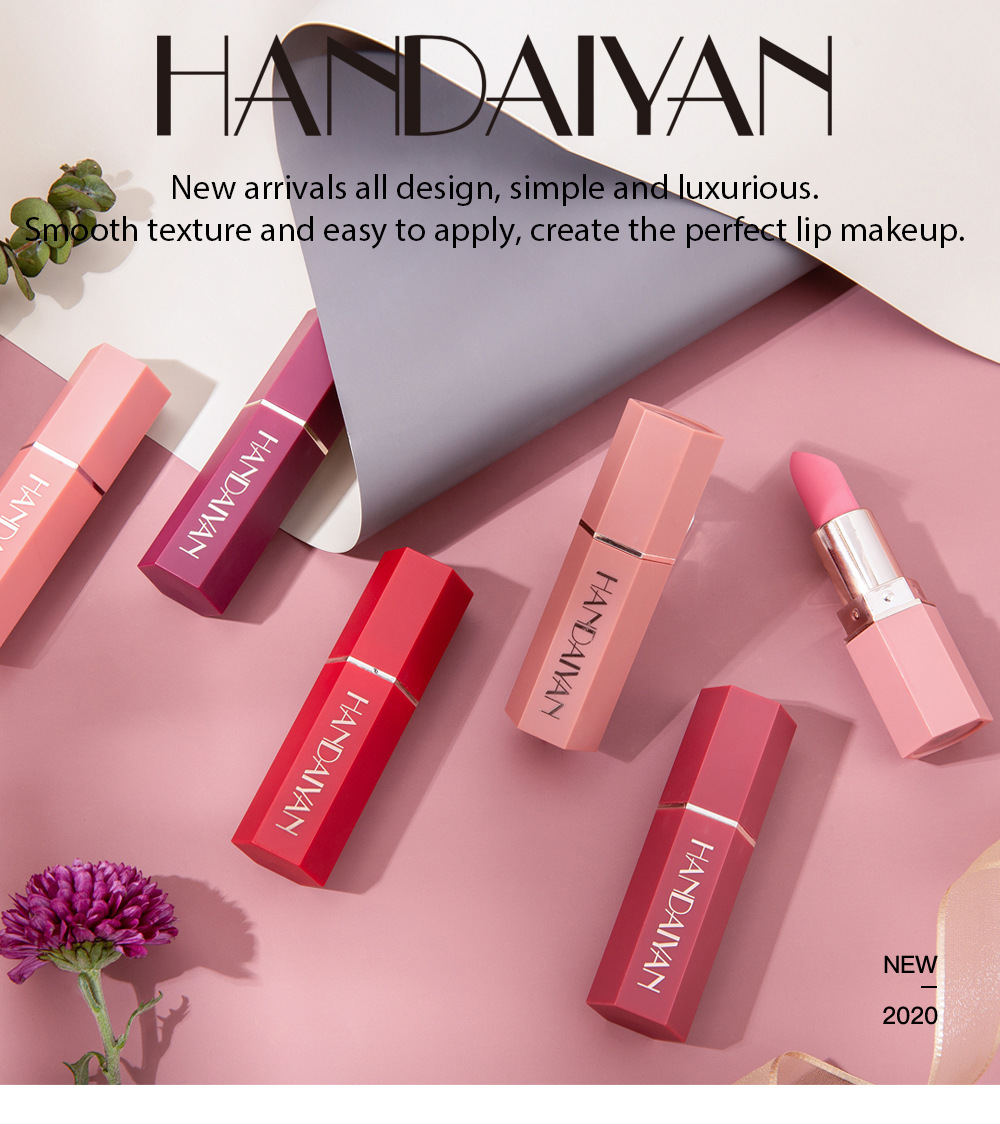 HANDAIYAN Hot 6 colors matte lipstick popular lipstick wholesale makeup set Valentine's Day gift, Mixed color
HANDAIYAN Hot 6 colors matte lipstick popular lipstick wholesale makeup set Valentine's Day gift, Mixed color