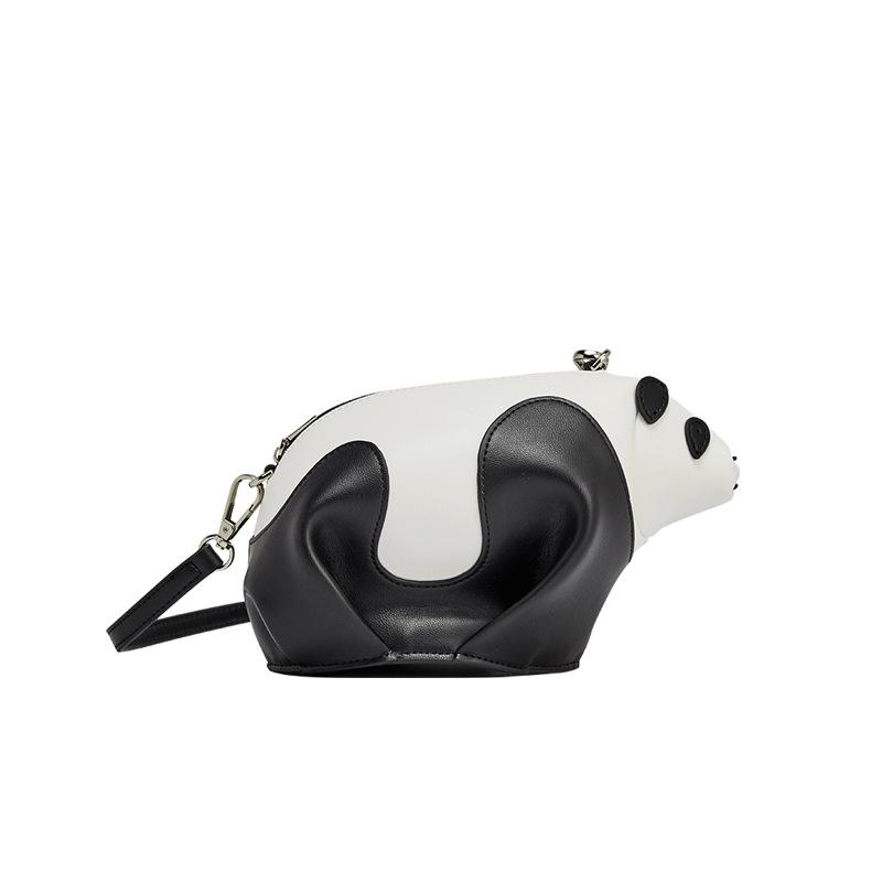 Evening Bags Genuine Leather Crossbody For Women 2023 Fashion Panda Shoulder Bag High Quality Cow Ladies Messenger