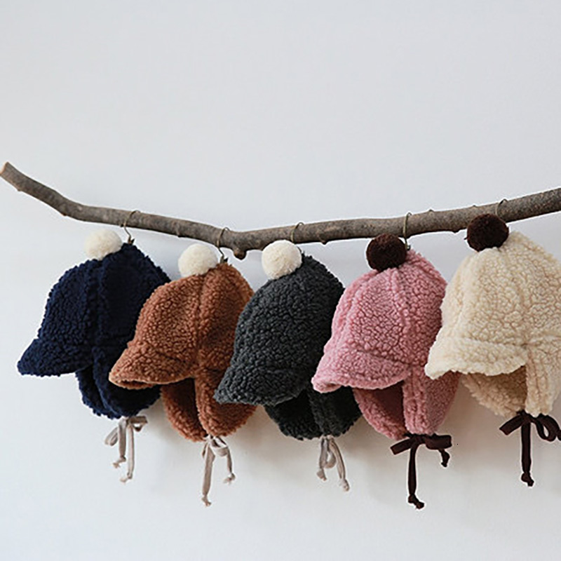 Caps Hats MILANCEL Winter Baby Hat Toddler Warm Hats Infant Girls Caps Teddy Fur Hats 230111