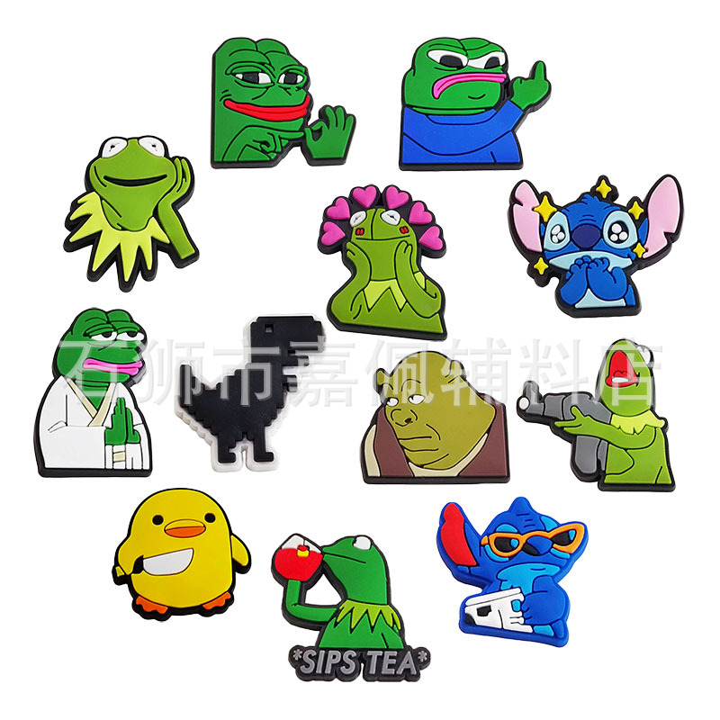 Anime charms wholesale childhood memories frogs ducks funny gift cartoon charms shoe accessories pvc decoration buckle soft rubber clog charms, Equally mixed colors
Anime charms wholesale childhood memories frogs ducks funny gift cartoon charms shoe accessories pvc decoration buckle soft rubber clog charms, Equally mixed colors