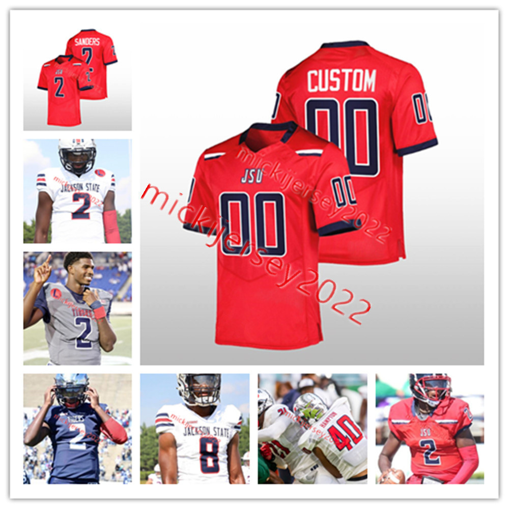 Mens Youth Jackson State Tigers Football Jersey Custom Stitched 34 Walter Payton 78 Jackie Slater 20 Lem Barney 55 Abdul-Malik McClain Jerseys