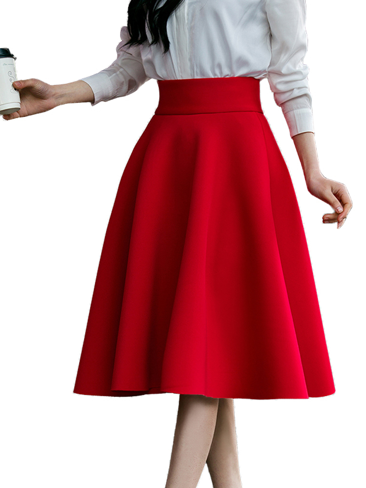 Skirts XS5XL Women High Waisted Female White Knee Length Bottoms Pleated Saia Midi Pink Black Red Blue Burgundy 230110
Skirts XS5XL Women High Waisted Female White Knee Length Bottoms Pleated Saia Midi Pink Black Red Blue Burgundy 230110