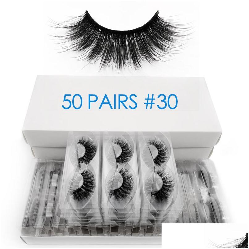 False Eyelashes 50 Pairs Wholesale Mink Bk Fluffy 3D Lashes 100 Cruelty Natural Long Eyelash Extension Makeup Cilios Drop Delivery H Dh914
False Eyelashes 50 Pairs Wholesale Mink Bk Fluffy 3D Lashes 100 Cruelty Natural Long Eyelash Extension Makeup Cilios Drop Delivery H Dh914