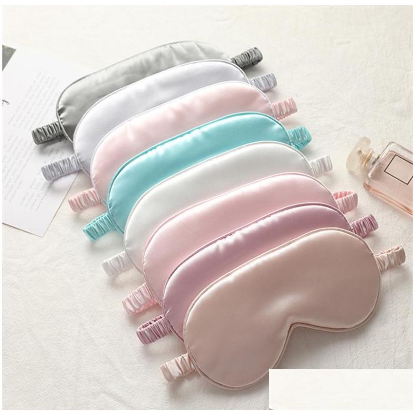 Sleep Masks Silk Rest Shading Eye Mask Padded Shade Er Eyetravel Relax Aid Blindfolds Eyemask Drop Delivery Health Beauty Vision Care Dhyag