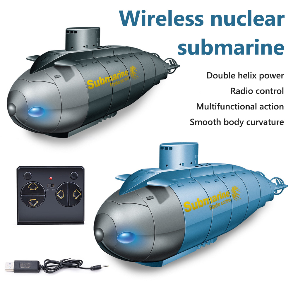 Electric RC Boats 2 4G Electric 6 Channels Diving Model Wireless Remote Control Submarine Boat Toy Kids Sports 230111