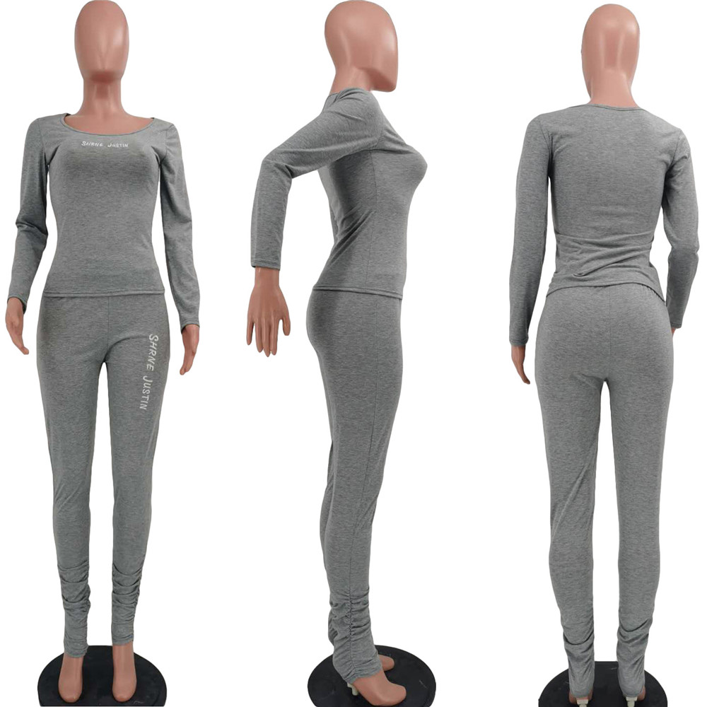 Fall Winter Women Tracksuits Long Sleeve Outfits Solid Pullover Sweatshirt and Pants Two Piece Sets Outwork Sportswear Casual Sports suits Solid Sweat