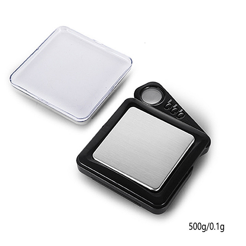 Scales Side Flip Display Square Palm Portable Jewelry Gold Retractable Screen Mini Pocket 230112