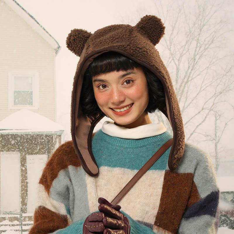 Berets Cute Bear Hats For Women Autumn And Winter Korean Version Cycling Windproof Warm Ear Protection Pullover Cap Men Bomber Hat, Khaki
Berets Cute Bear Hats For Women Autumn And Winter Korean Version Cycling Windproof Warm Ear Protection Pullover Cap Men Bomber Hat, Khaki