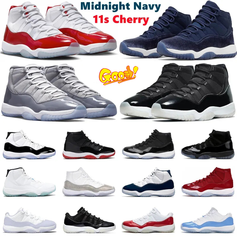 Jumpman 11s Retro 11 Basketball Shoes Cherry Cool Grey Midnight Navy Jubilee 25th Anniversary Concord Bred Low Blue Mens Women Trainers retro sneakers
