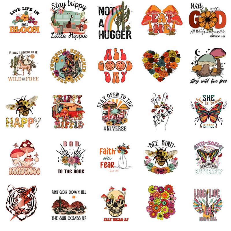 50Pcs Vintage Hippies Stickers Peace Love Graffiti Kids Toy Skateboard car Motorcycle Bicycle Sticker Decals Wholesale