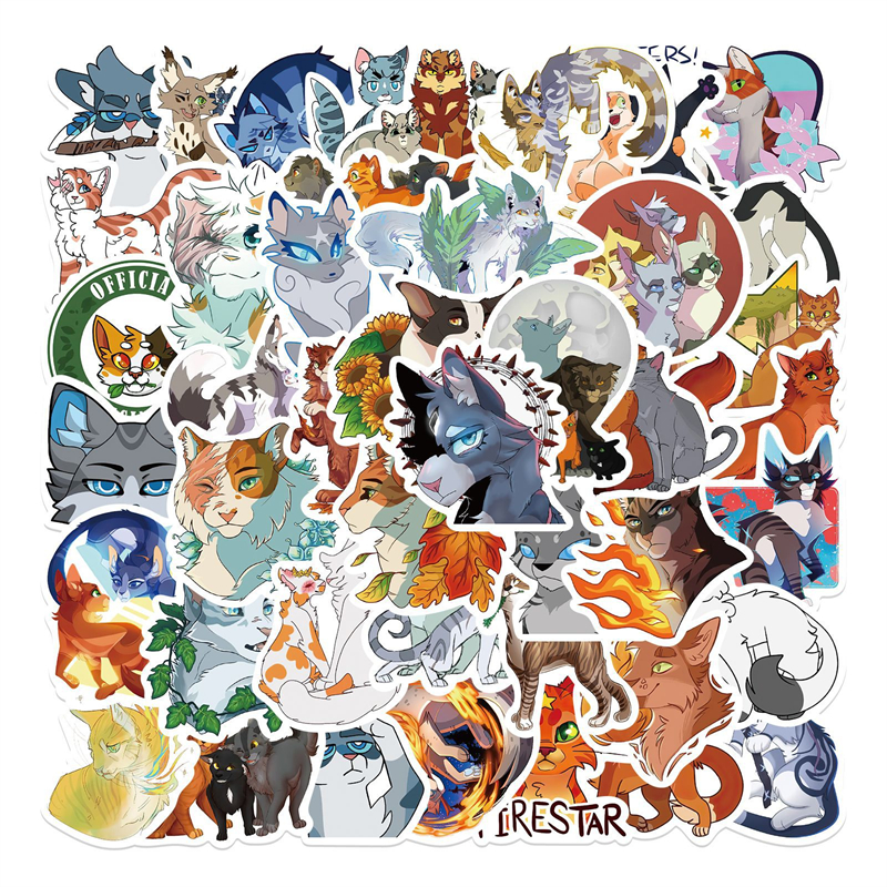 52Pcs Warriors Cat Sticker Funny Cat Graffiti Stickers for DIY Luggage Laptop Skateboard Motorcycle Bicycle Stickers, Multi colors
52Pcs Warriors Cat Sticker Funny Cat Graffiti Stickers for DIY Luggage Laptop Skateboard Motorcycle Bicycle Stickers, Multi colors