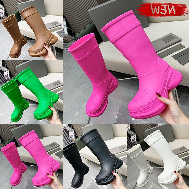 Fashion Paris Croc 20MM Arch EVA Rubber boots high women shoes bright pink black white brown green Flat Heels Ankle designer booties lu Mesl
Fashion Paris Croc 20MM Arch EVA Rubber boots high women shoes bright pink black white brown green Flat Heels Ankle designer booties lu Mesl