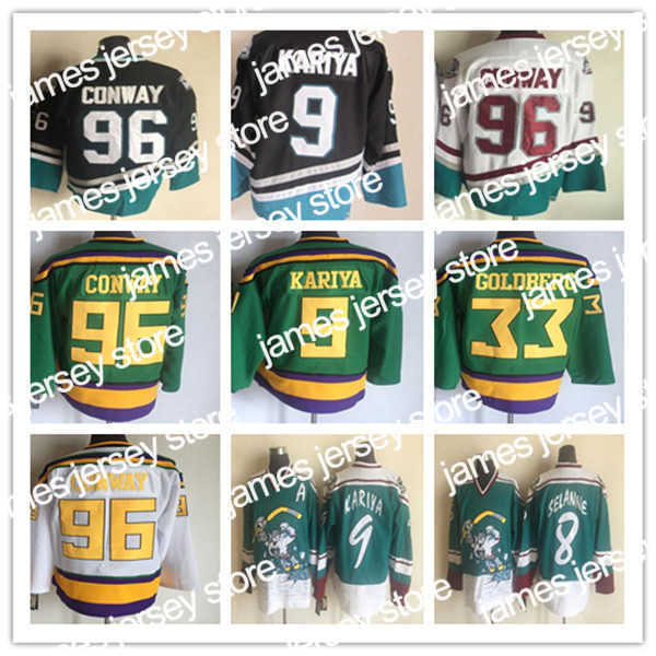 Hockey Jerseys Men Vintage Anaheim 96 Charlie Conway Mighty Ducks Movie Hockey Running Jerseys Black Green White Gold Alternate 1993-94 Away Trikot Shirts, As pic
Hockey Jerseys Men Vintage Anaheim 96 Charlie Conway Mighty Ducks Movie Hockey Running Jerseys Black Green White Gold Alternate 1993-94 Away Trikot Shirts, As pic