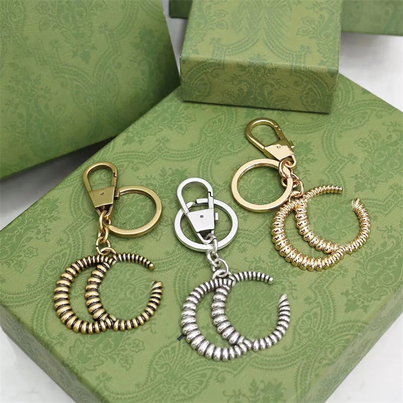Designer Key Buckle Fashion Letter G Keychain Luxury Men Women Car Key Chain Handmade Keychains Ladies Bag Pendant Key Chains With Box