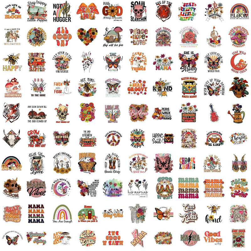50Pcs Vintage Hippies Stickers Peace Love Graffiti Kids Toy Skateboard car Motorcycle Bicycle Sticker Decals Wholesale