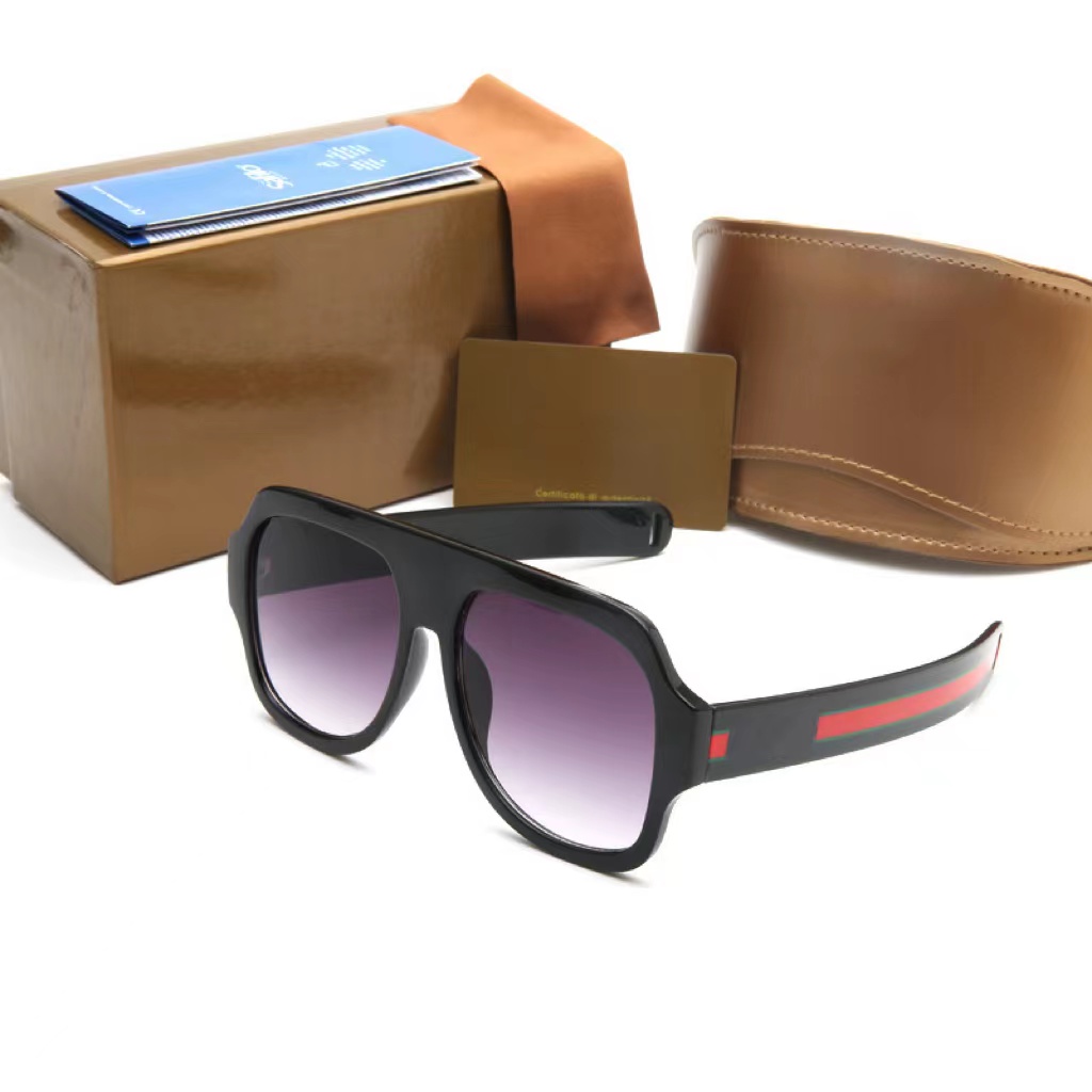 Mens designer sun glasses luxury sunglasses for women lunette fashion Rectangle black eyeglasses with case 4 colors luxury sunglasses