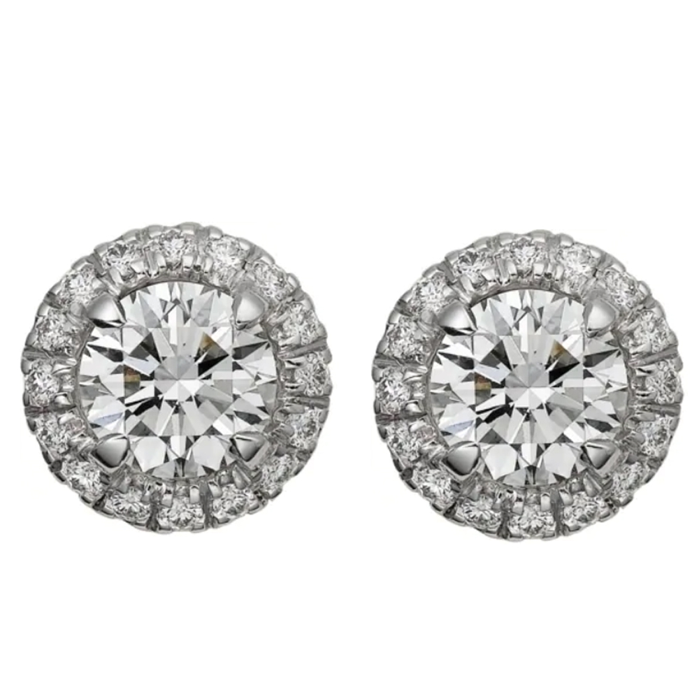 Classic 925 Sterling Silver Stud Earrings 4mm Round Simulated Diamond Earrings for Women Men Jewelry