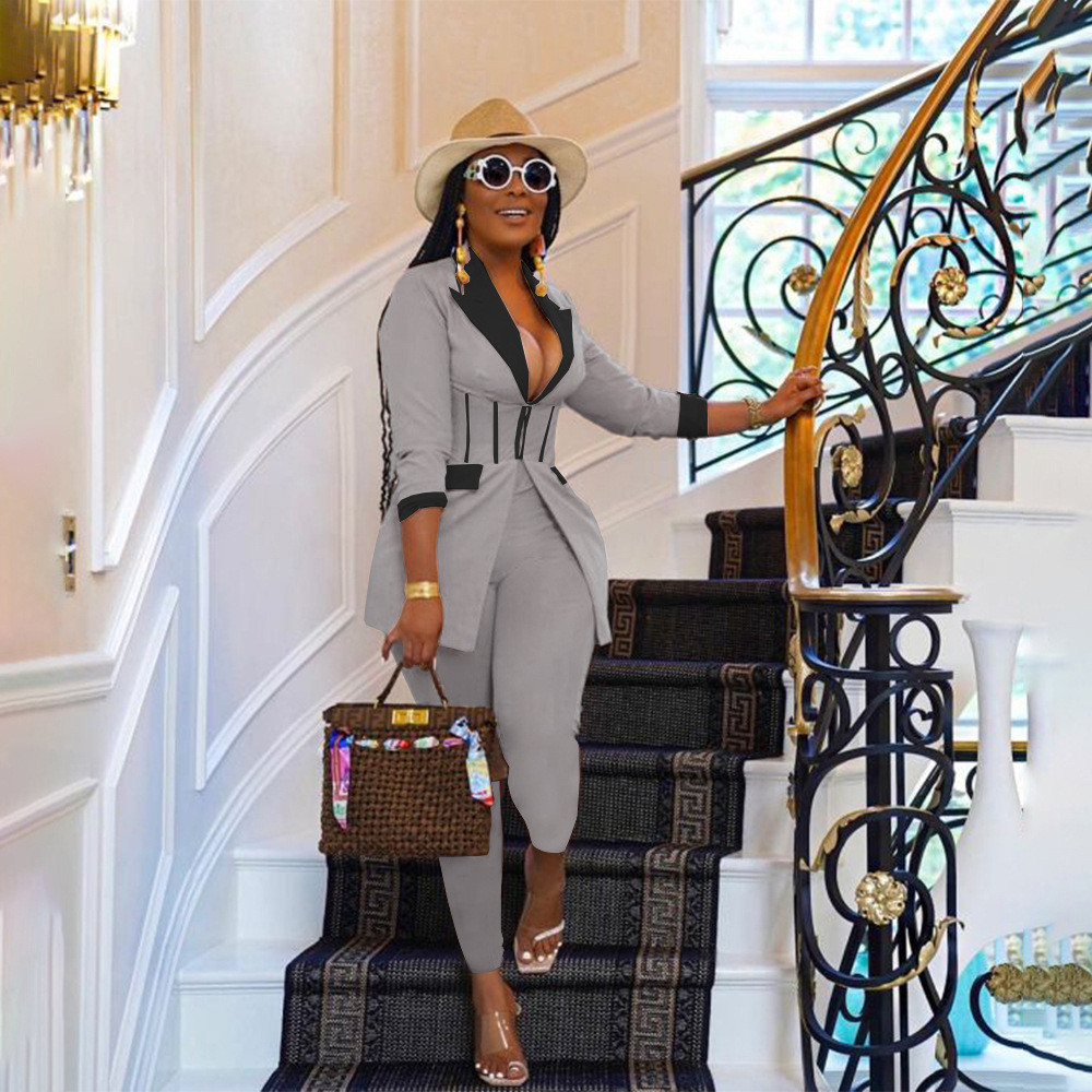 Fall Winter Clothes Women Business Tracksuits Long Sleeve Office Lady Blazer Top and Pants Two Piece Sets Casual Female Sports suits Fashion Streetwea