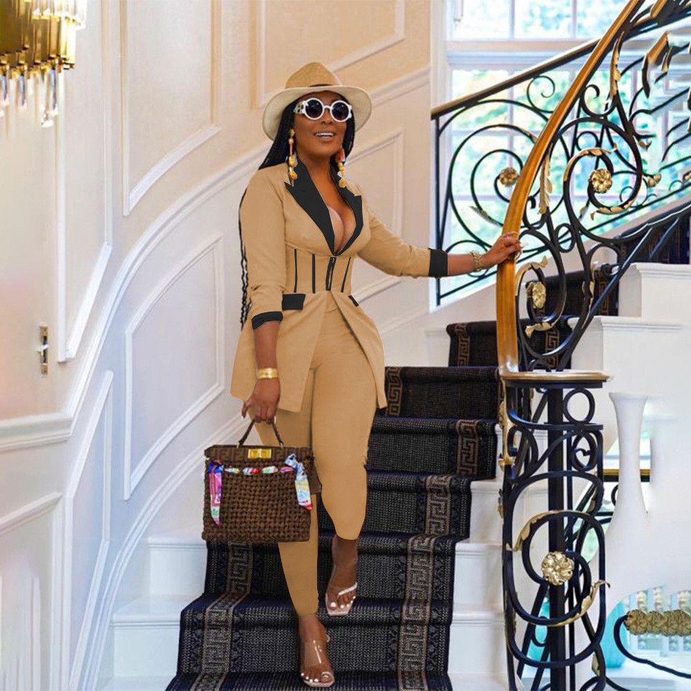 Fall Winter Clothes Women Business Tracksuits Long Sleeve Office Lady Blazer Top and Pants Two Piece Sets Casual Female Sports suits Fashion Streetwea