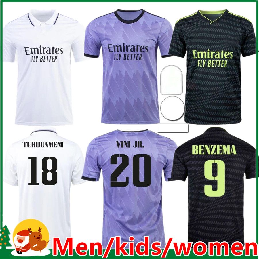 BENZEMA soccer jerseys 22 23 football shirt VINI JR TCHOUAMENI CAMAVINGA ALABA ASENSIO MODRIC RODRYGO Fourth 2022 2023 REAL MADRIDS Men women kids kit uniforms, 22/23 away
BENZEMA soccer jerseys 22 23 football shirt VINI JR TCHOUAMENI CAMAVINGA ALABA ASENSIO MODRIC RODRYGO Fourth 2022 2023 REAL MADRIDS Men women kids kit uniforms, 22/23 away