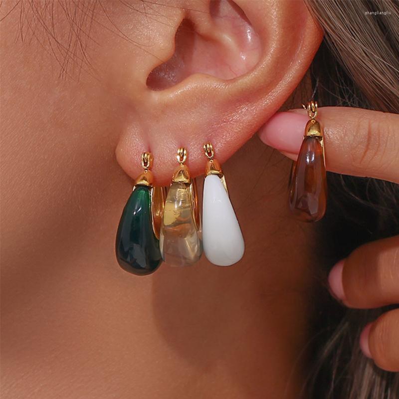 Hoop Earrings Trendy Transparent Colored Resin Acrylic Geometric Round For Women Girls Stainless Steel Party Jewelry
Hoop Earrings Trendy Transparent Colored Resin Acrylic Geometric Round For Women Girls Stainless Steel Party Jewelry