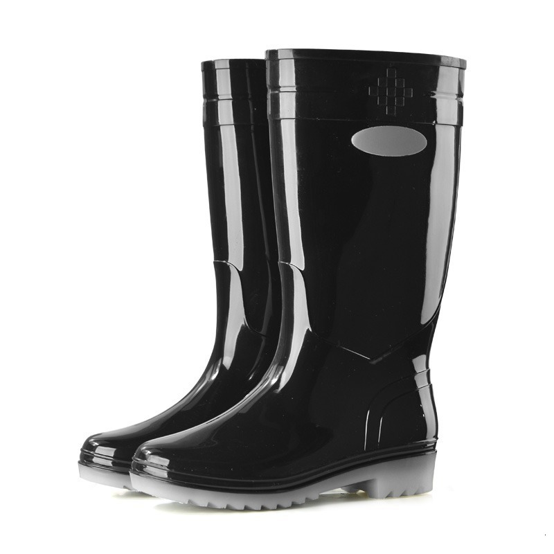Rain Boots Comemore Autumn Low Heels shoes Couple Men Women High-barrel Waterproof Boot Work Rubber Shoe Long Water Shoes 44 230112
