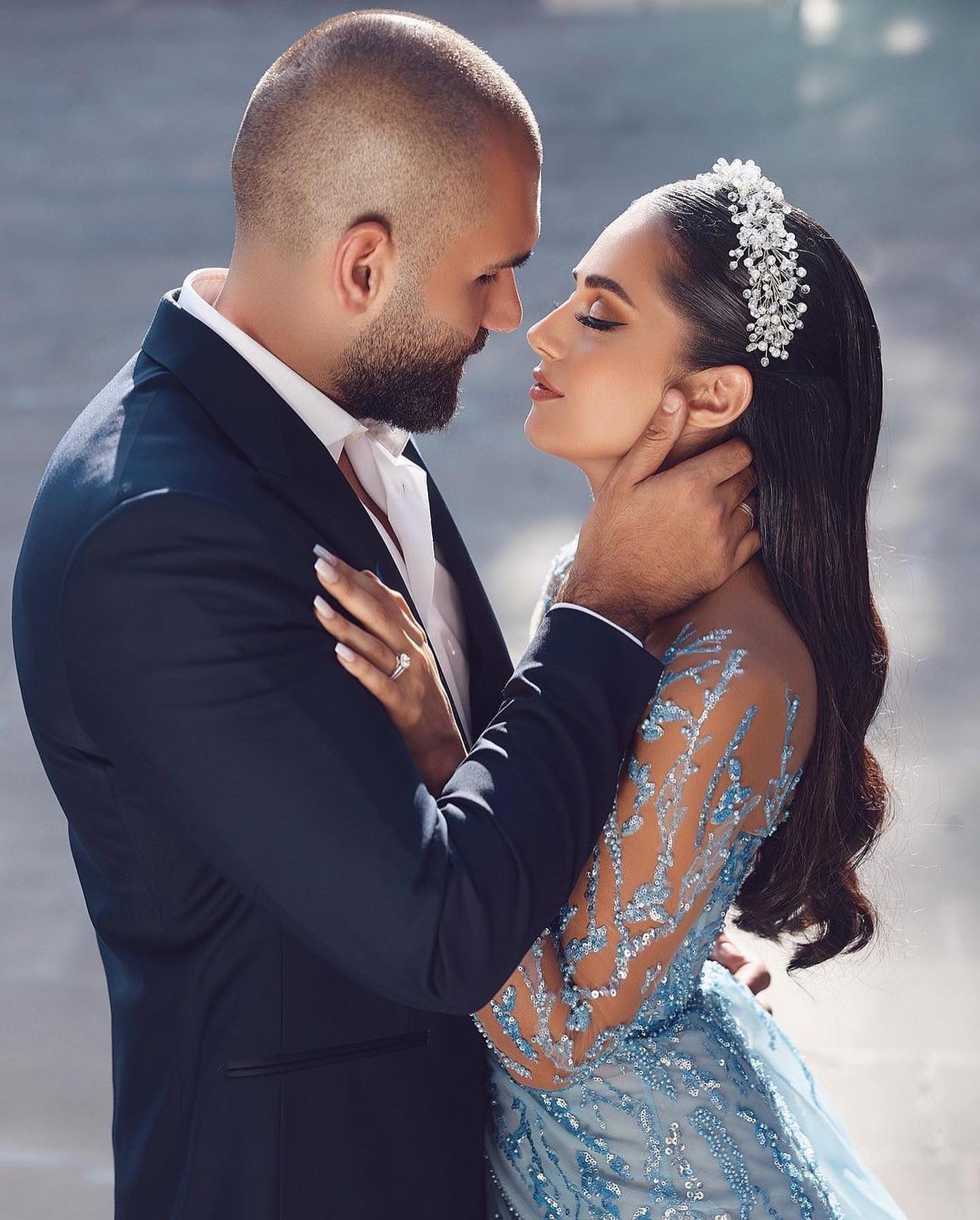 Sky Blue Mermaid Prom Dresses Sheer Jewel Neck Lace Appliques Long Sleeve Evening Dress Pageant Gown Party Birthday Club Robes