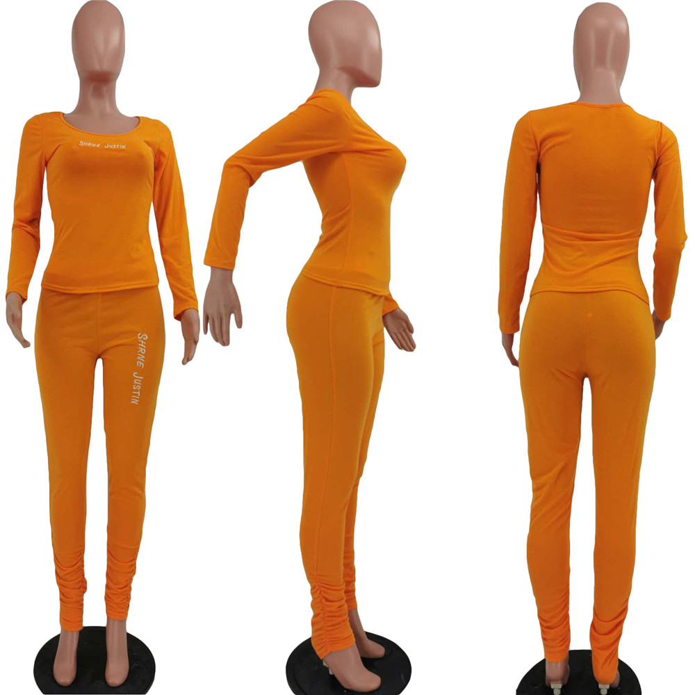 Fall Winter Women Tracksuits Long Sleeve Outfits Solid Pullover Sweatshirt and Pants Two Piece Sets Outwork Sportswear Casual Sports suits Solid Sweat
