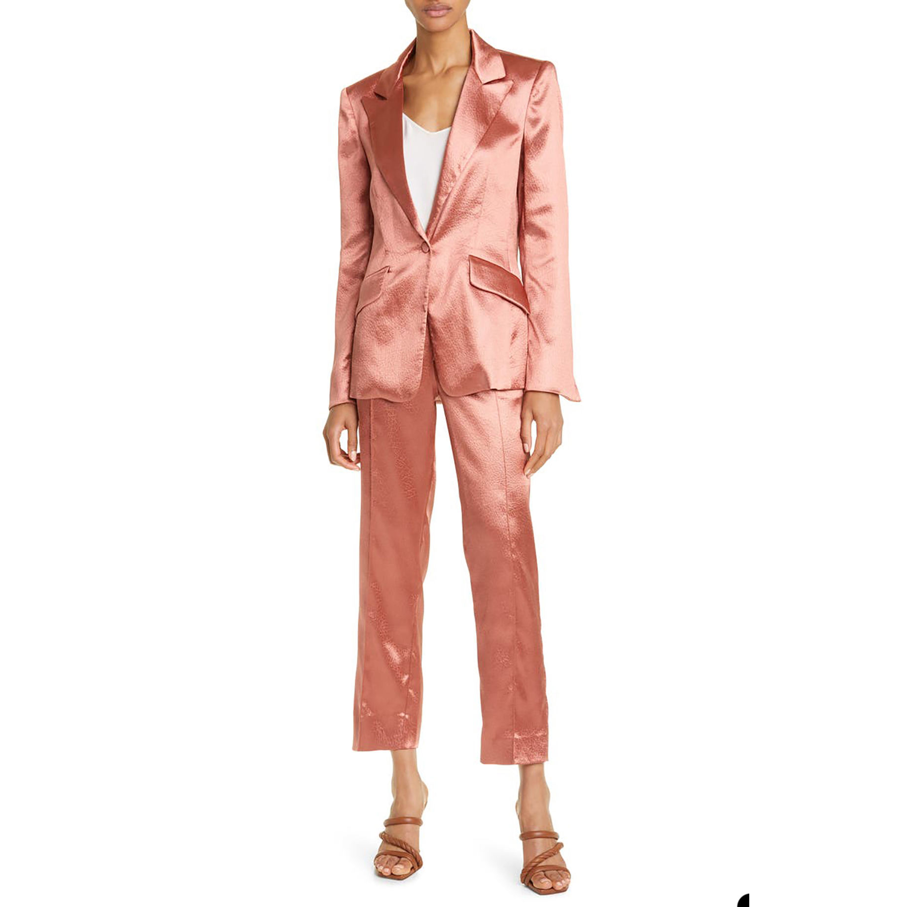 Spring Plus Size Leather Women Pants Suits Loose Celebrity Outfits Evening Party Mother of the Bride Wedding Formal 2 Pieces