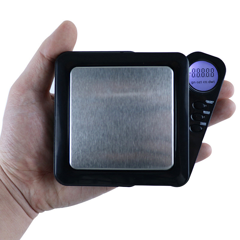 Scales Side Flip Display Square Palm Portable Jewelry Gold Retractable Screen Mini Pocket 230112