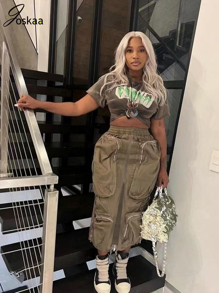 Skirts Joskaa Harajuku Cargo Women Casual Zipper Loose High Waist Long Y2k Autumn Female Bottom Korean 230112, Gray
Skirts Joskaa Harajuku Cargo Women Casual Zipper Loose High Waist Long Y2k Autumn Female Bottom Korean 230112, Gray