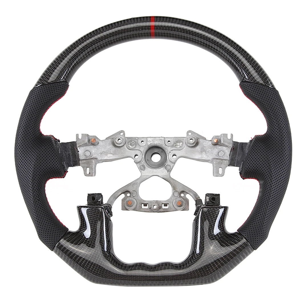 Auto Parts Driving Wheel For Nissan Y62 Petrol Steering Wheel Real Carbon Fiber