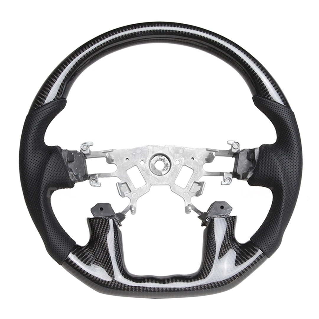 Auto Parts Driving Wheel For Nissan Y62 Petrol Steering Wheel Real Carbon Fiber